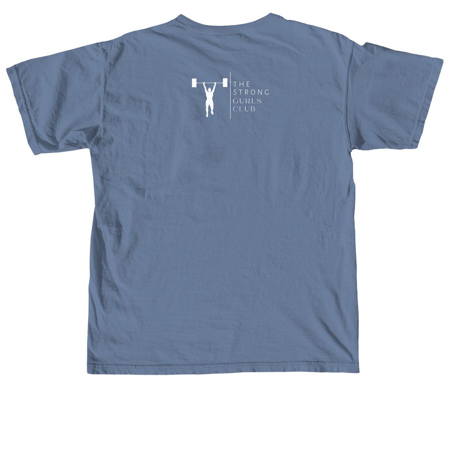 You Can Lift with Us&nbsp;, a Blue Jean Comfort Colors Unisex Tee (back-view)