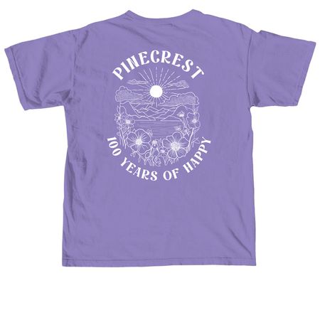 100 Years of Happy, a Violet Comfort Colors Unisex Tee