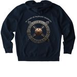 Sutherland 90th - Back Print Tops, a French Navy Stanley/Stella Unisex Cultivator 2.0 Zip Up Pullover Hoodie (back-view)