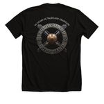 Sutherland 90th - Back Print Tops, a Solid Black Blend Premium Unisex Tee (back-view)