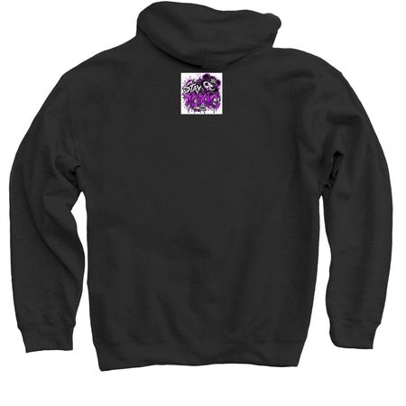 I AM THE VIBE, a Black Pullover Hoodie (back-view)