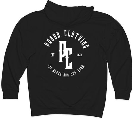 THE REBRAND.two, a Black Midweight Pullover Hoodie