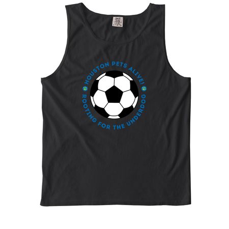 Rooting for the Underdog, a Black Comfort Colors Tank Top