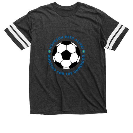 Rooting for the Underdog, a Vintage Smoke / White Football Jersey Tee