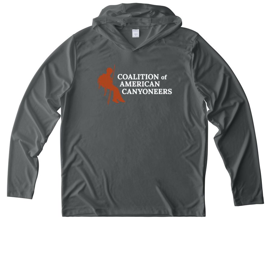 CAC Performance Gear, a Dark Smoke Grey UV Performance Long Sleeve Hoodie