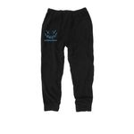 Smiles only at night ?, a Black Midweight Fleece Joggers (back-view)