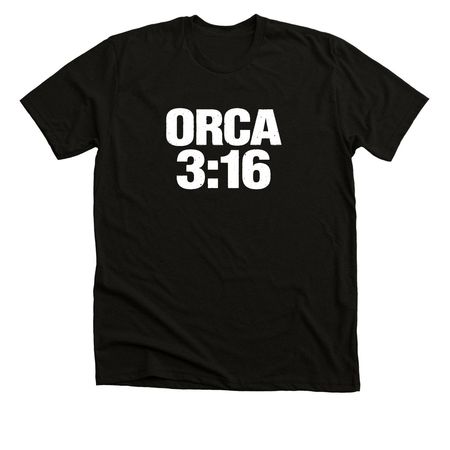 Orca 3:16, a Solid Black Blend Premium Unisex Tee