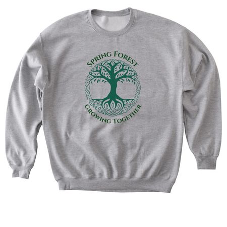 Spring Forest: Growing Together, a Sport Grey Softstyle Crewneck Sweatshirt