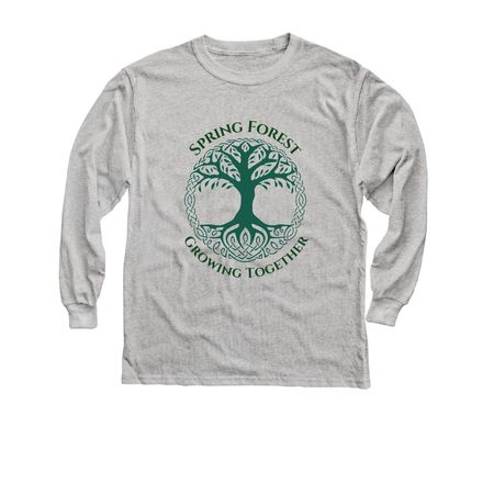 Spring Forest: Growing Together, a Sport Grey Youth Long Sleeve Tee