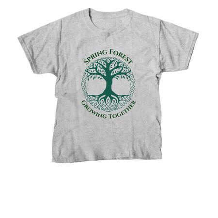 Spring Forest: Growing Together, a Sport Grey Youth Unisex Tee