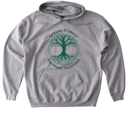 Spring Forest: Growing Together, a Sport Grey Gildan Softstyle Pullover Hoodie