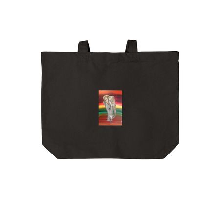 Never Forget, a Deep Black Cotton Canvas Tote Bag