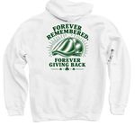 The Danny Rodgers Memorial Foundation, a White Pullover Hoodie (back-view)