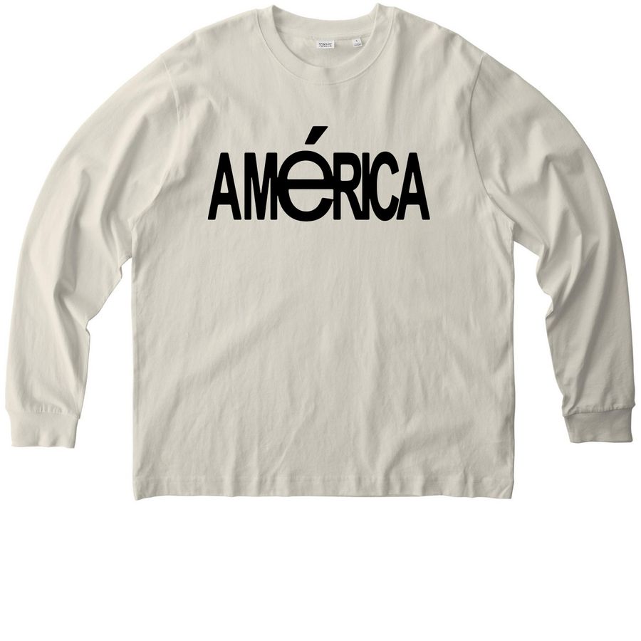 Am?rica Long Sleeve, a Natural Raw Stanley/Stella Unisex Freestyler Heavyweight Long Sleeve Tee