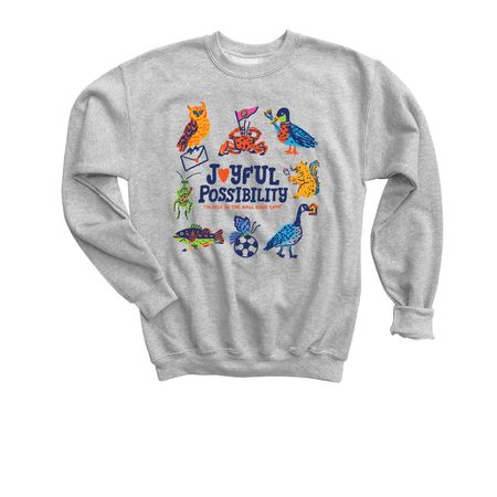 Joyful Possibility, a Sport Grey Youth Crewneck Sweatshirt
