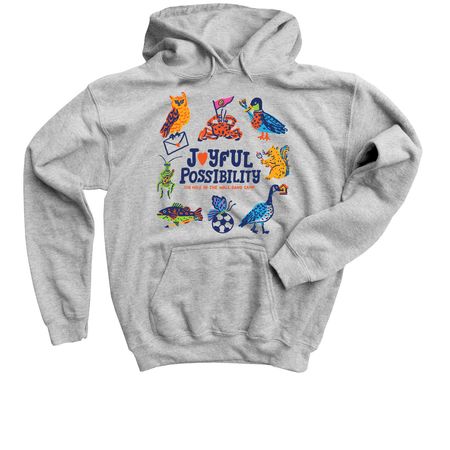 Joyful Possibility, a Sport Grey Youth Pullover Hoodie