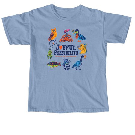 Joyful Possibility, a Washed Denim Comfort Colors Youth Tee