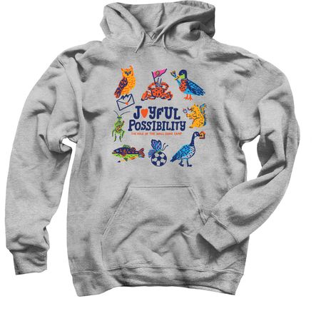 Joyful Possibility, a Sport Grey Pullover Hoodie