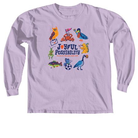 Joyful Possibility, a Orchid Comfort Colors Long Sleeve Tee