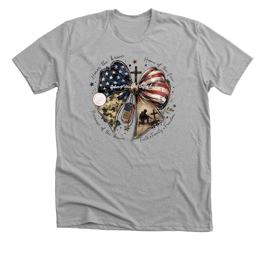 SHS Faith ? Family ? Freedom Collection, a Athletic Heather Premium Unisex Tee