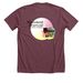 MRDC Unmasked Merch, a Heather Maroon Premium Unisex Tee (back-view)