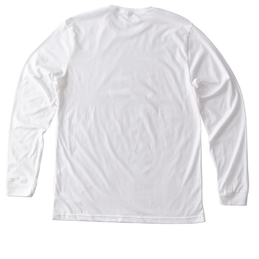 Nethermurk Vintage Tee, a Solid White Blend Premium Long Sleeve Tee (back-view)