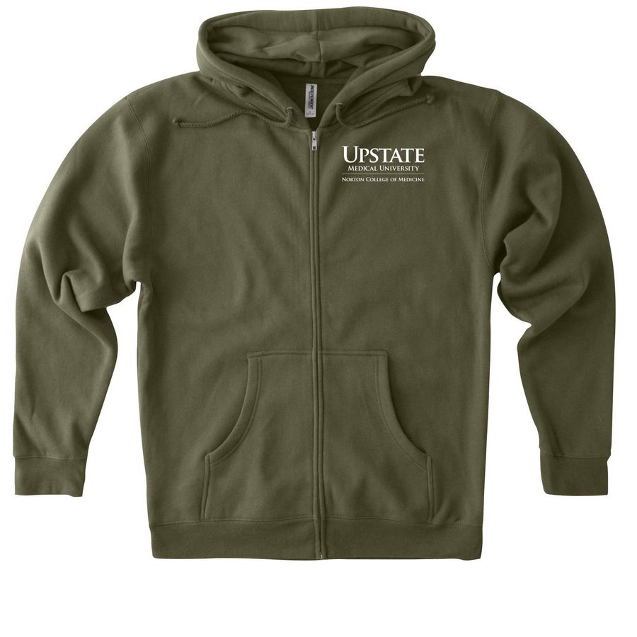 Apparel with a white front and back logo!, a Army Heavyweight Zip Up Hoodie