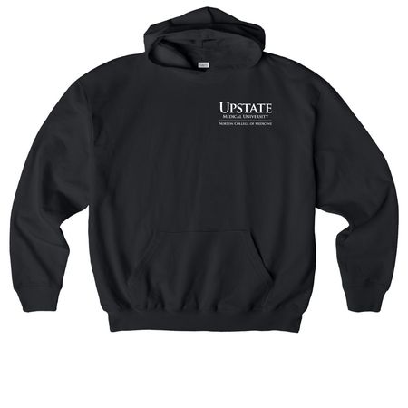 Apparel with a white front and back logo!, a Black Stanley/Stella Cooper Dry Pullover Hoodie