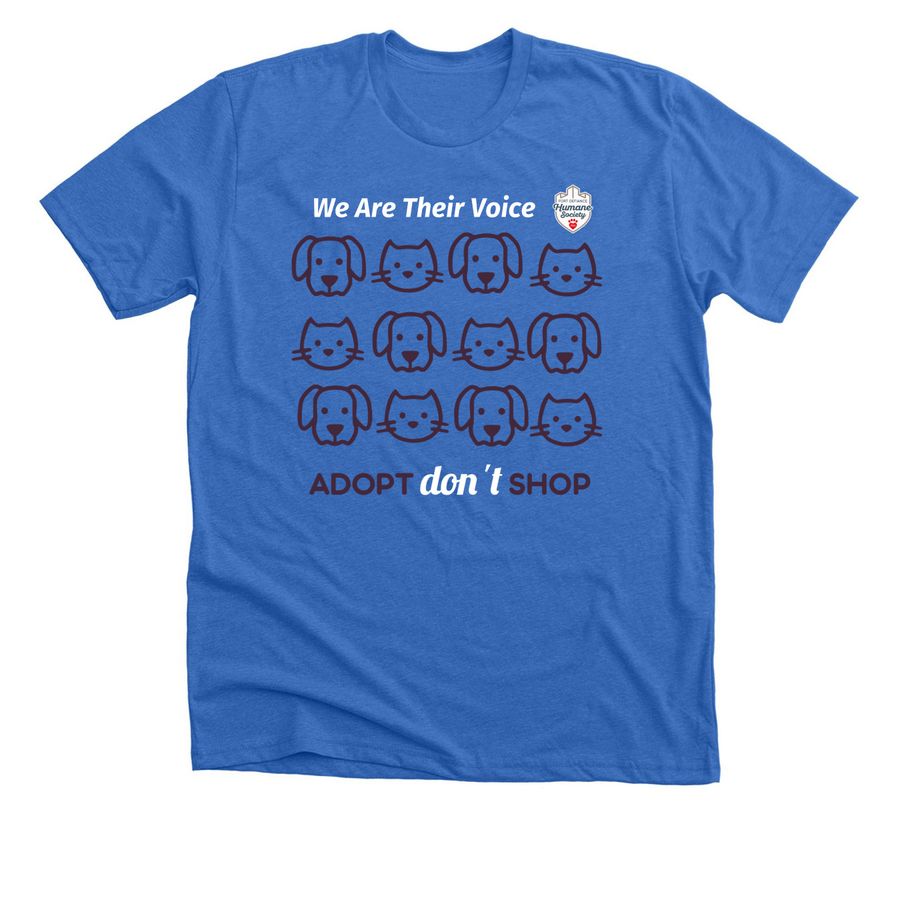 We Are Their Voice ?, a Heather True Royal Premium Unisex Tee