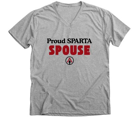 Proud SPARTA Spouse, a Athletic Heather Premium V-Neck Tee