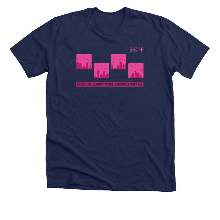 SGK 3Day Walk, a Solid Navy Blend Premium Unisex Tee