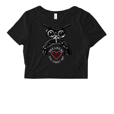 302 Local, a Black Women's Fitted Cropped Tee