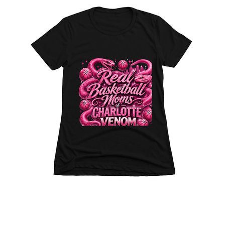 Real Basketball Moms, a Black Women's Slim Fit Tee