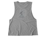 4th annual&nbsp;, a Aluminum Grey Allmade Eco Triblend Women?s Muscle Tank (back-view)