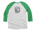 4th annual&nbsp;, a Envy and Heather White 3/4 Sleeve Baseball Tee (back-view)