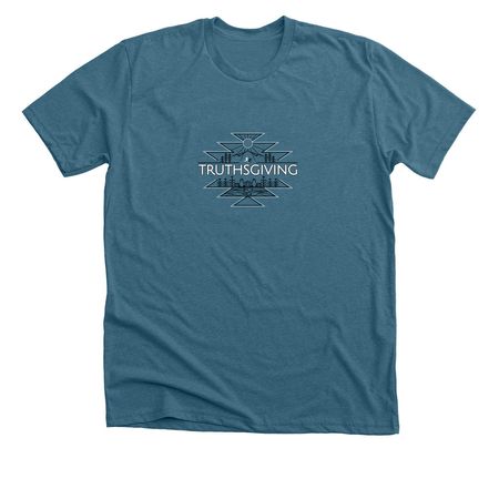 Truthsgiving through Movement, a Heather Deep Teal Premium Unisex Tee