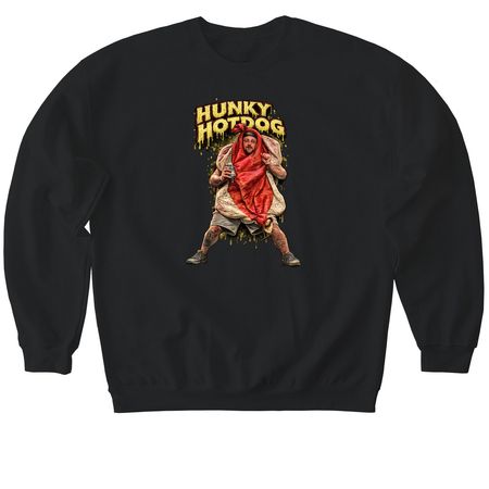 The Hunky One, a Black Softstyle Crewneck Sweatshirt