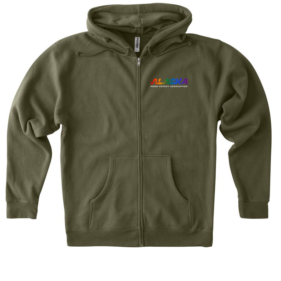 Alaska Pride Hockey, a Army Heavyweight Zip Up Hoodie