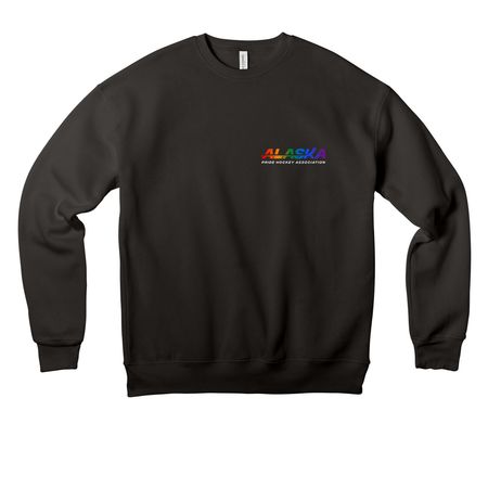 Alaska Pride Hockey, a Black Premium Drop Shoulder Sweatshirt