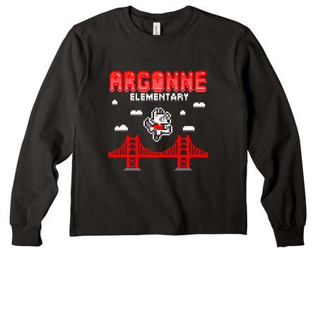 Game On, Argonne!, a Black Youth Heavyweight Long Sleeve Tee