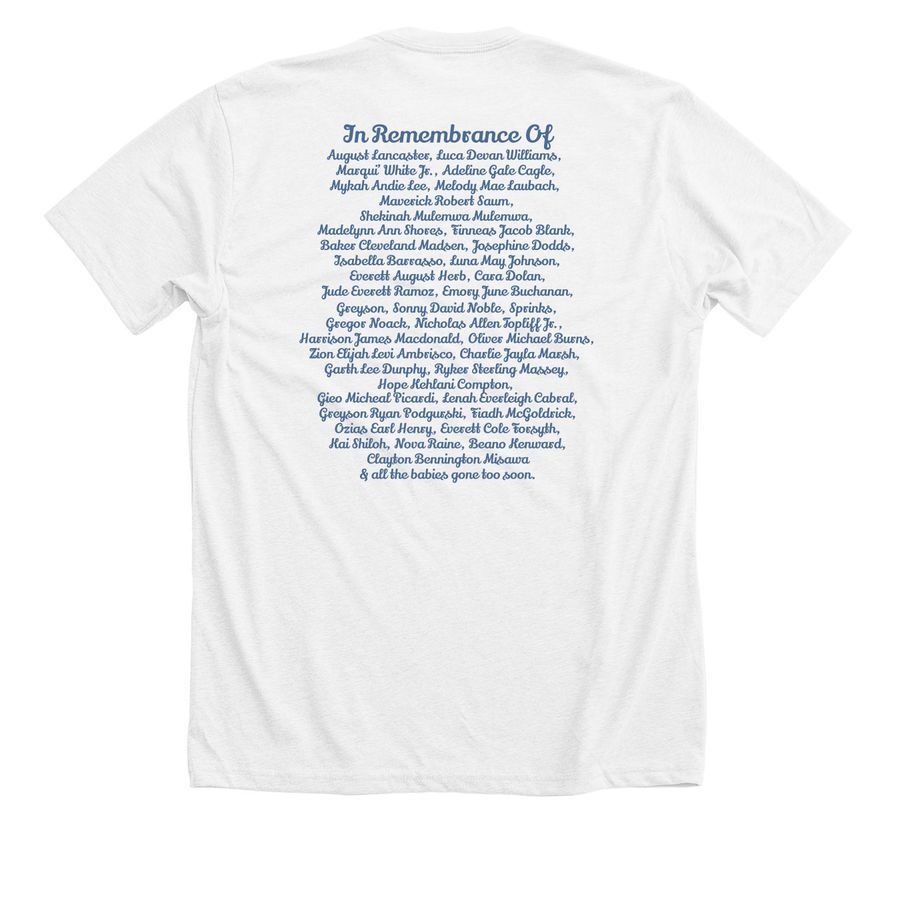 October Awareness Shirts Batch 31, a Solid White Blend Premium Unisex Tee (back-view)