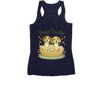Treat Dealer, a Navy Women's Racerback (back-view)