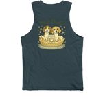 Treat Dealer, a Dark Grey Premium Cotton Tank (back-view)