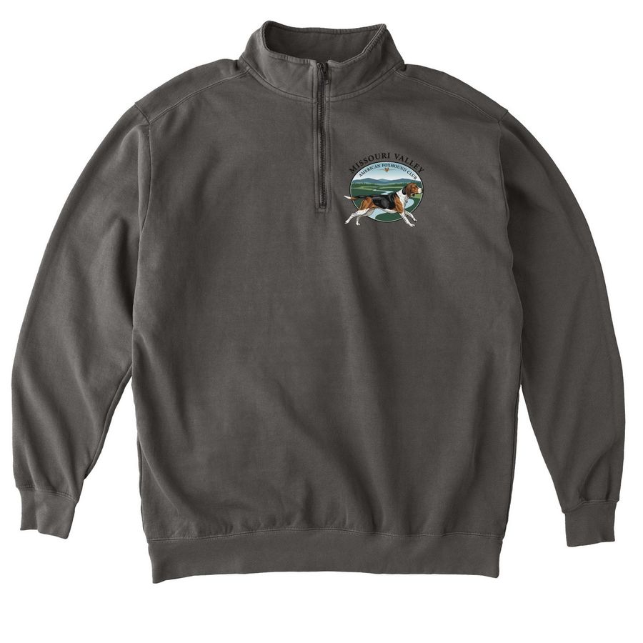 Missouri Valley American Foxhound Club, a Pepper Comfort Colors Quarter Zip Pullover
