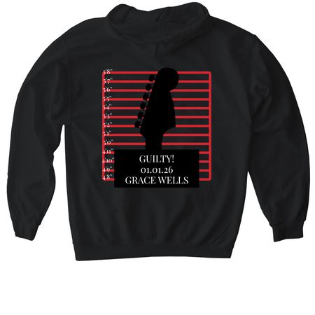 GUILTY!!!!!, a Black Gildan Softstyle Pullover Hoodie