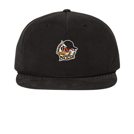 Classic Mighty Dykes Hats, a Black Printed Umpqua Snapback Cap