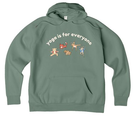 Yoga Critters, a Matcha Green Allmade Organic CVC Pullover Hoodie