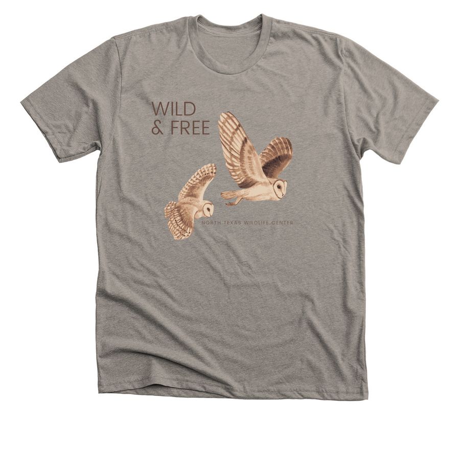 Wild & Free Barn Owl, a Heather Stone Premium Unisex Tee