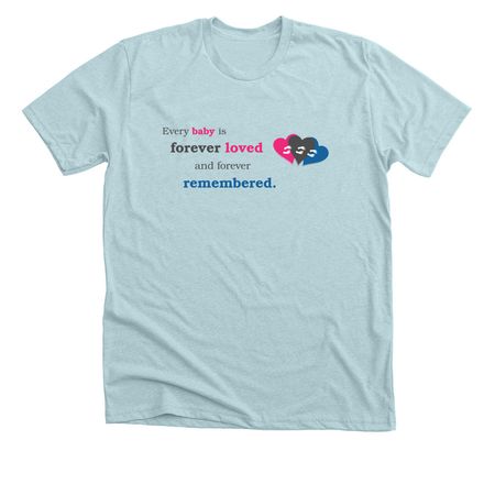 Forever Footprints Merchandise, a Heather Ice Blue Premium Unisex Tee