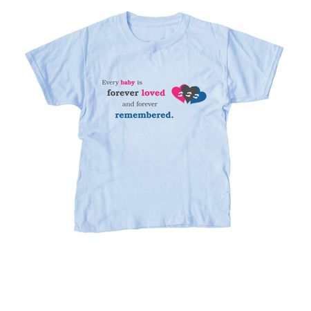 Forever Footprints Merchandise, a Light Blue Youth Unisex Tee